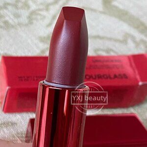 New Boxed Hourglass Unlocked Satin Creme Lipstick~Red 0~Full Size 4g/0.14 oz